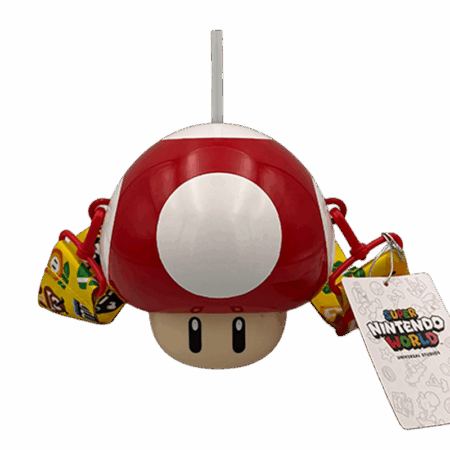 Vaso de hongo de Mario Bros rojo